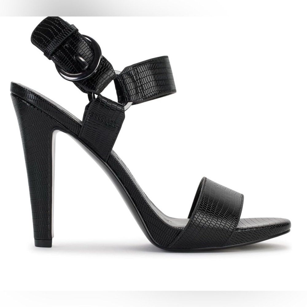 💚💚🌼NWOT Karl Lagerfeld Paris Women's Leather Cieone Heeled Open-Toe Sandals